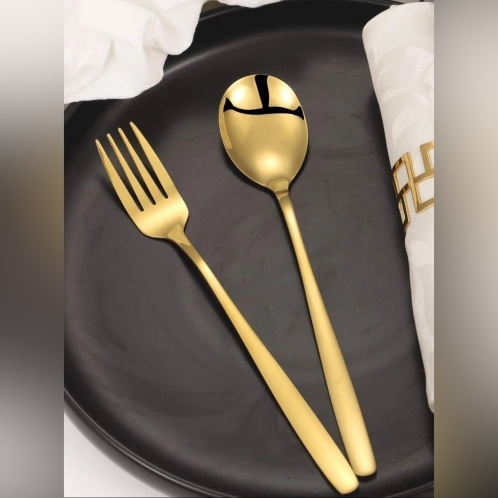 Pick 2/$25 NWOT 2pcs Cutlery Stainless Steel Double Set - Picture 1 of 3